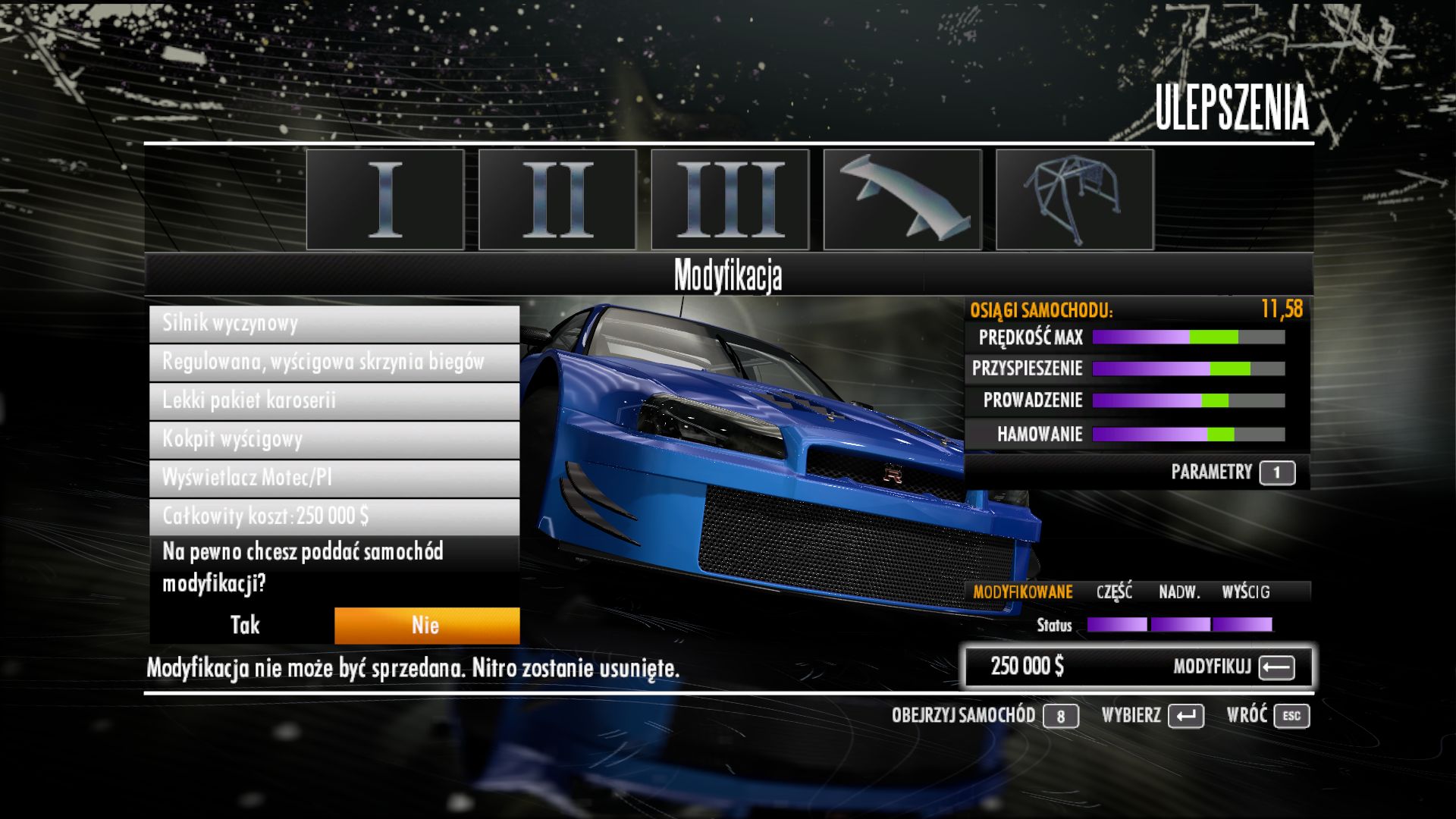 Modyfikacja samochodu - Need for Speed Shift Modyfikacja samochodu - Need for Speed Shift