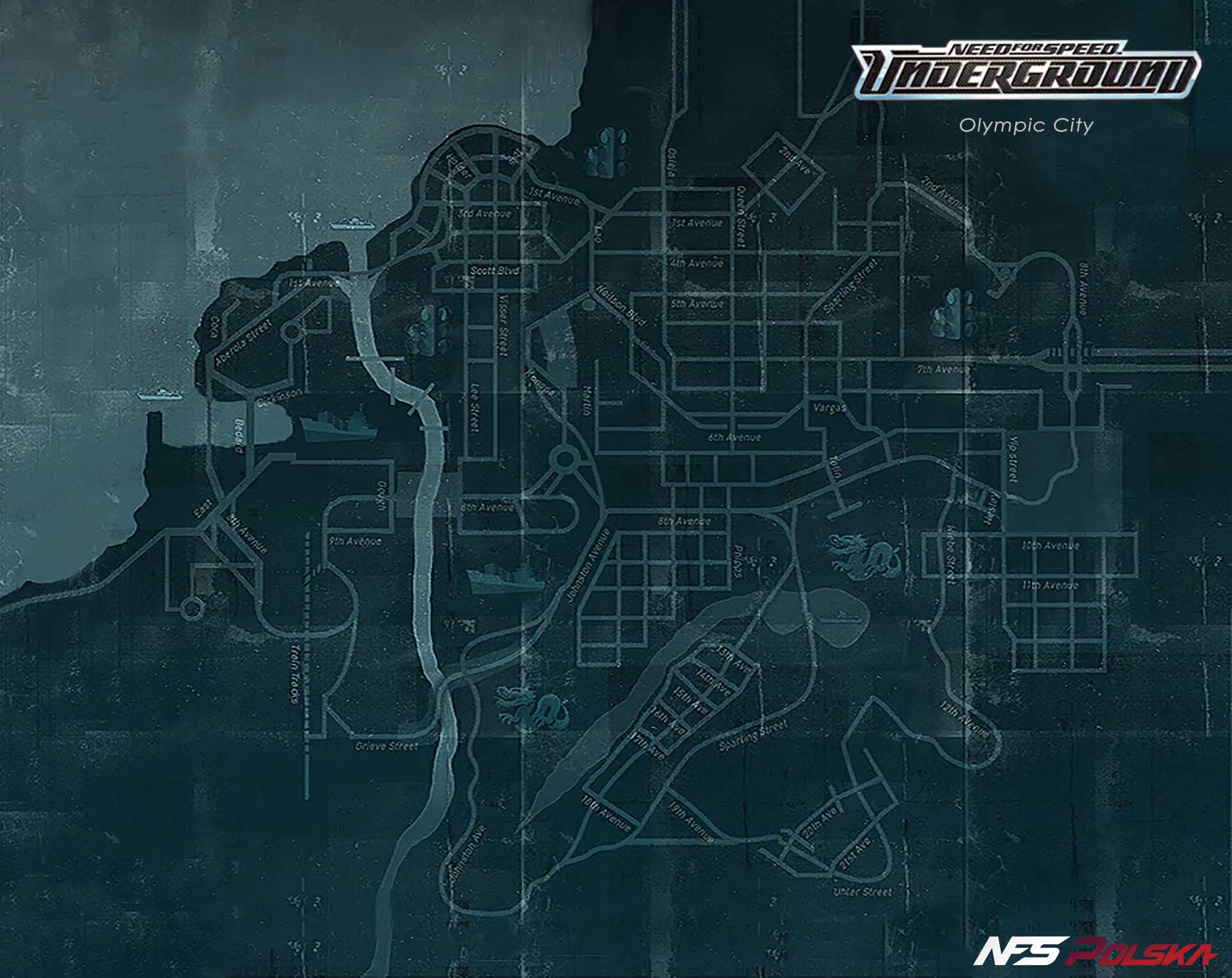 Mapa Olympic City - NFS - Need for Speed Underground Mapa Olympic City - NFS - Need for Speed Underground