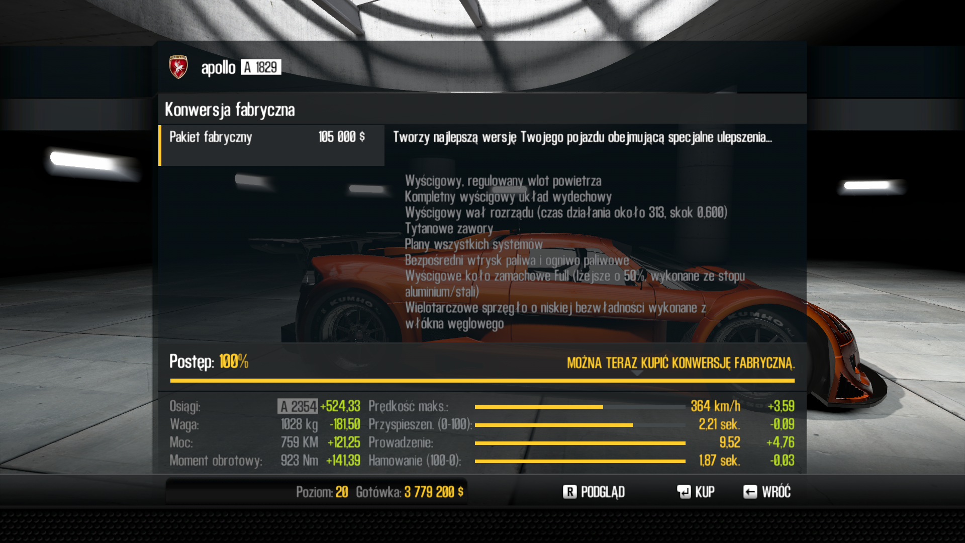 Konwersja fabryczna - Shift 2 Unleashed Konwersja fabryczna - Shift 2 Unleashed