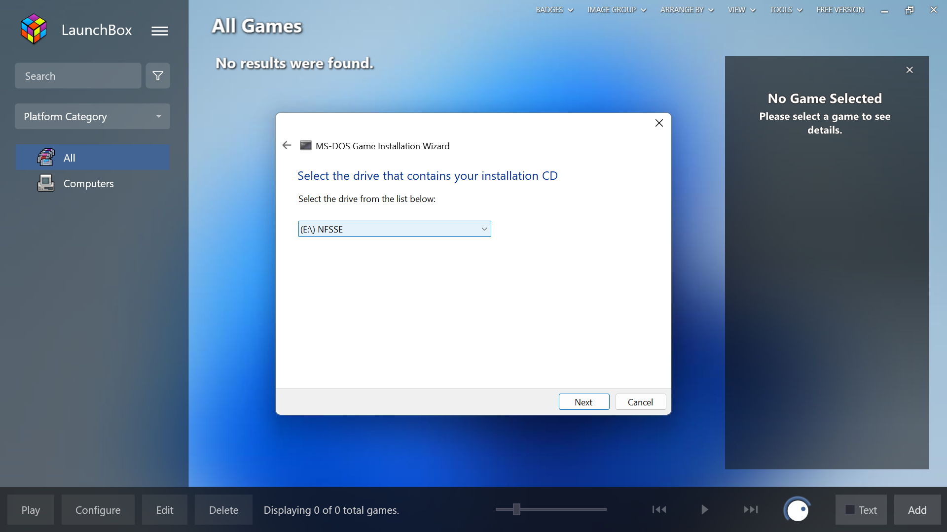 NFS - The Need for Speed - instalacja i uruchamianie DOSBox Launchbox Windows 11