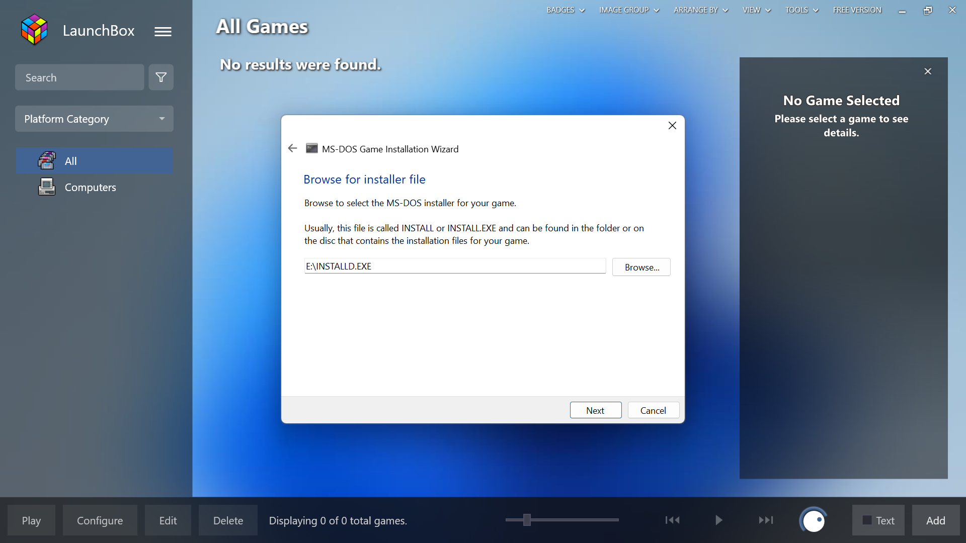 NFS - The Need for Speed - instalacja i uruchamianie DOSBox Launchbox Windows 11