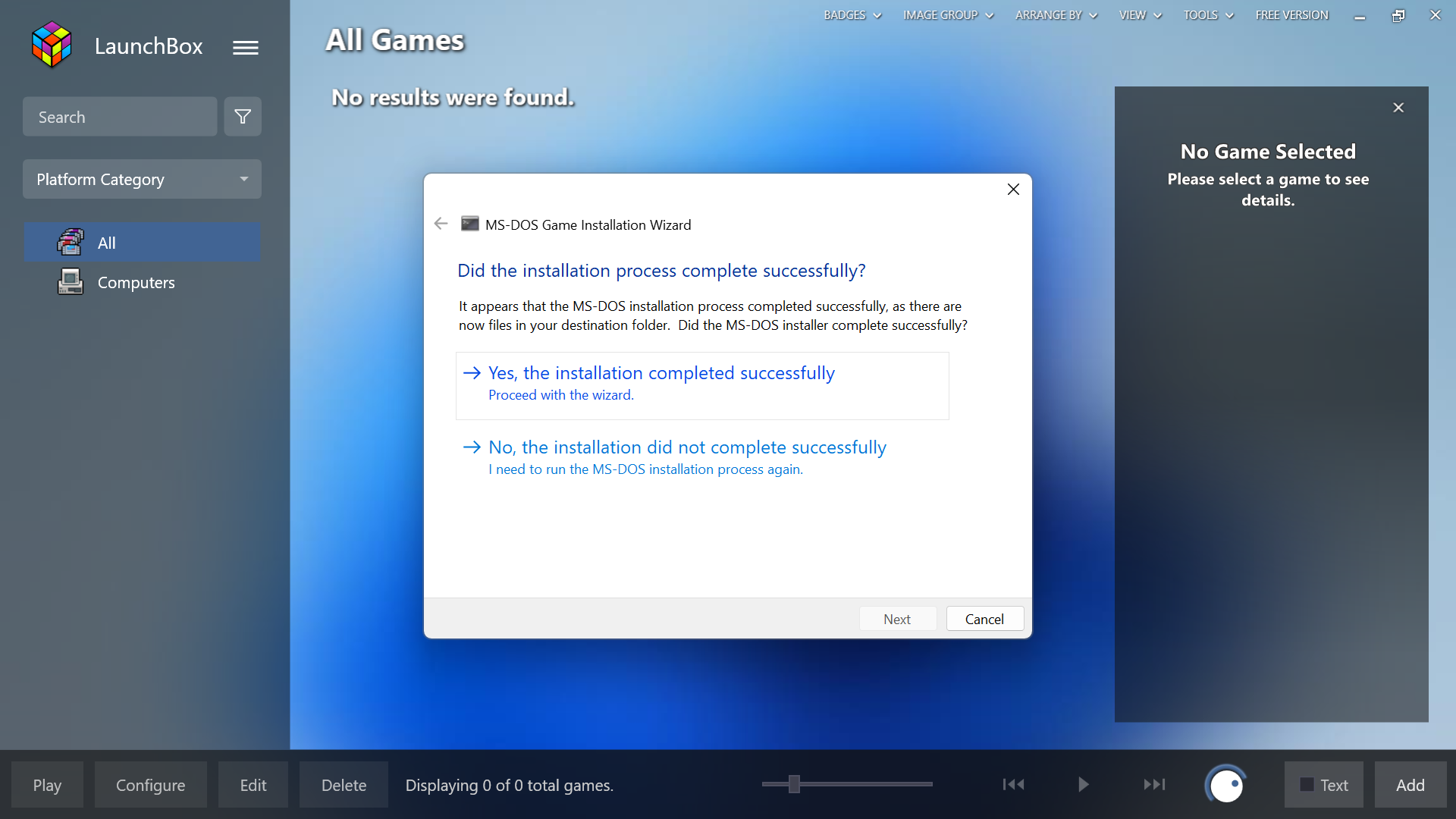 NFS - The Need for Speed - instalacja i uruchamianie DOSBox Launchbox Windows 11