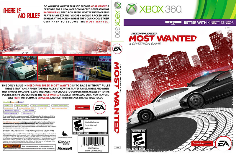 NFS - Need for Speed - Need for Speed Most Wanted Xbox 360
