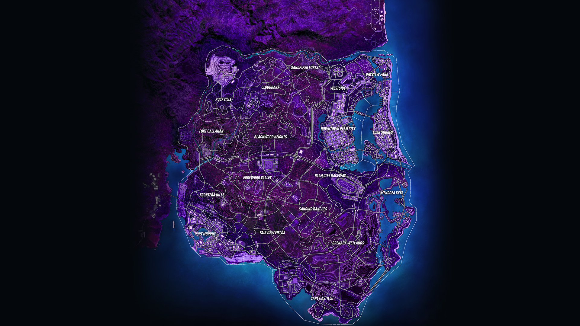Need for Speed Heat - mapa Palm City