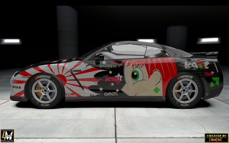 Nissan GTR Manga Girl